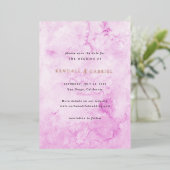 Kendall Pink Elegant Wedding Save the Date Folie Uitnodiging (Staand Voorkant)