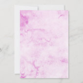 Kendall Roze Waterverf Elegante bruiloft Kaart (Achterkant)