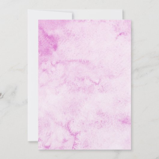 Kendall Roze Waterverf Elegante bruiloft Save The Date (Achterkant)