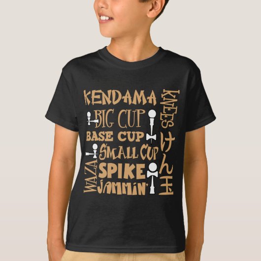Kendama Block, goud2 T-shirt (Voorkant)