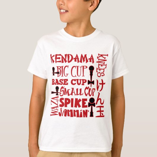 Kendama Block, rood T-shirt (Voorkant)