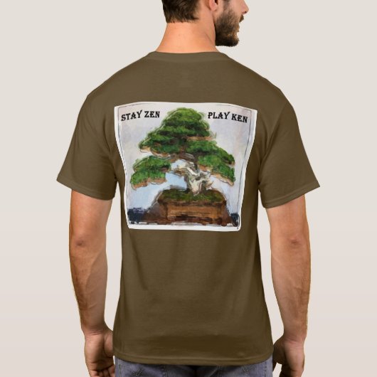 Kendama Bonsai Tree Brown T-shirt (Achterkant)