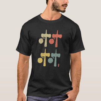  Kendama in Retro Colors , geest van Kendama T-shirt