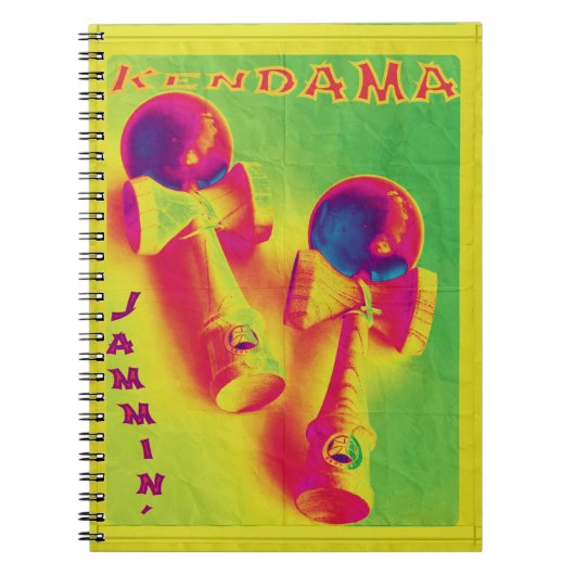 Kendama Jammin' Psychedelic Poster Notitieboek (Voorkant)