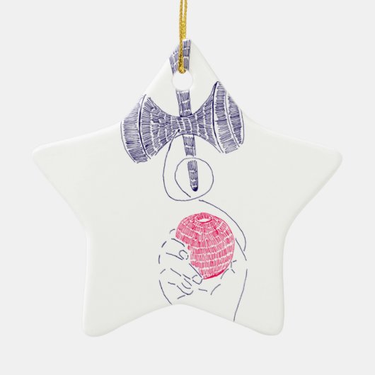 KENDAMA KERAMISCH ORNAMENT (Voorkant)