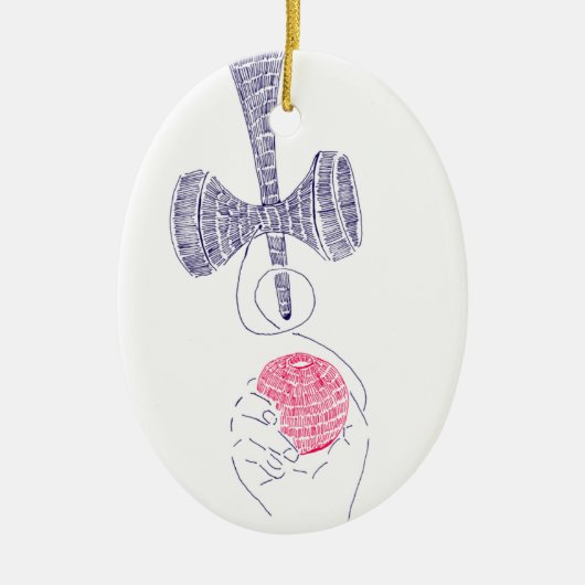 KENDAMA KERAMISCH ORNAMENT (Voorkant)