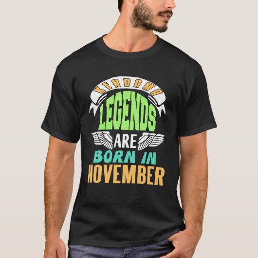 Kendama Legends wordt geboren in november T-shirt (Voorkant)