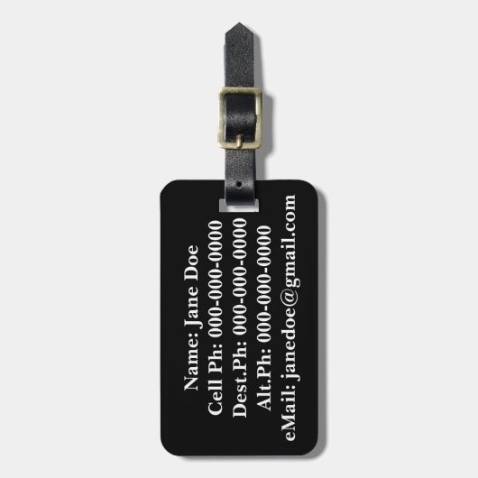 Kendama Red, White en Black Lighthouse Bagagelabel (Voorkant verticaal)