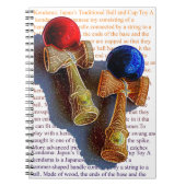 Kendama, Rood en Blauwe Kleur Schets Notitieboek (Voorkant)