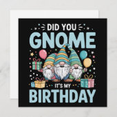 Kende je mijn verjaardag Tuinkabouter Feest Kabout Feestdagenkaart (Voorkant / Achterkant)