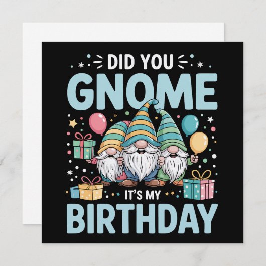 Kende je mijn verjaardag Tuinkabouter Feest Kabout Feestdagenkaart (Voorkant / Achterkant)