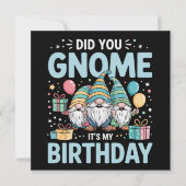 Kende je mijn verjaardag Tuinkabouter Feest Kabout Feestdagenkaart (Voorkant)