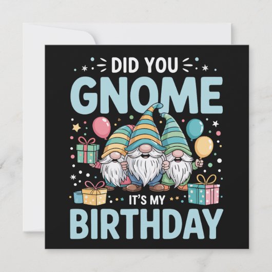 Kende je mijn verjaardag Tuinkabouter Feest Kabout Feestdagenkaart (Voorkant)