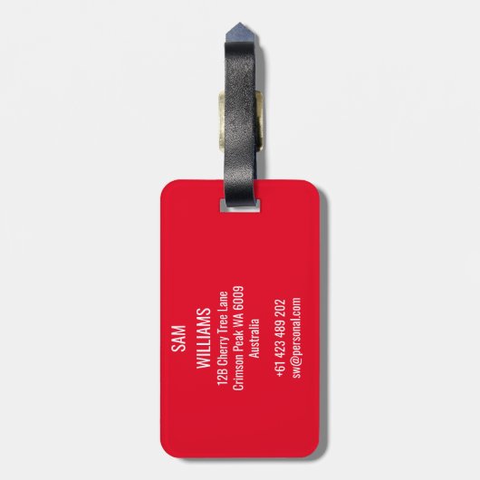 Kendo Bagagelabel (Achterkant verticaal)