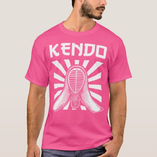 Kendo Mem Helm Japanse Martial Art T-shirt (Voorkant)