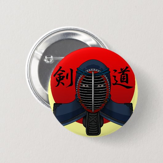Kendo men2 ronde button 5,7 cm (Voorkant /achterkant)