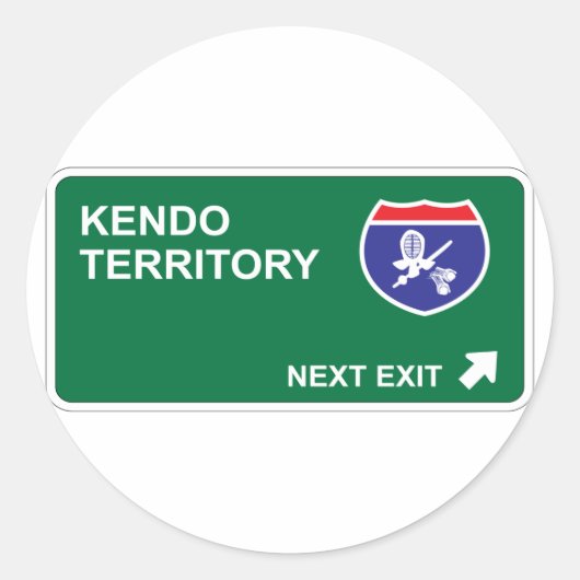 Kendo Next Exit Ronde Sticker (Voorkant)