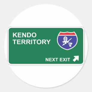 Kendo Next Exit Ronde Sticker