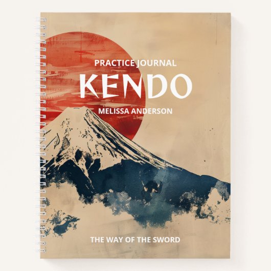 Kendo Practice Journal Practitioners Instructeurs Notitieboek (Voorkant)