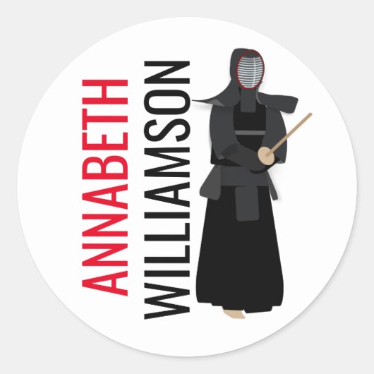 Kendo Ronde Sticker (Voorkant)