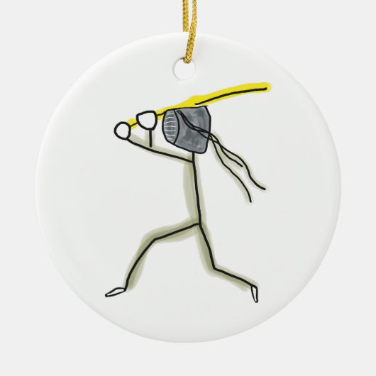 Kendo Stickman Keramisch Ornament (Voorkant)