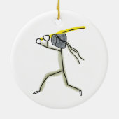 Kendo Stickman Keramisch Ornament (Achterkant)