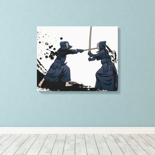 Kendo Sword Canvas Afdruk (Insitu (Houten vloer))