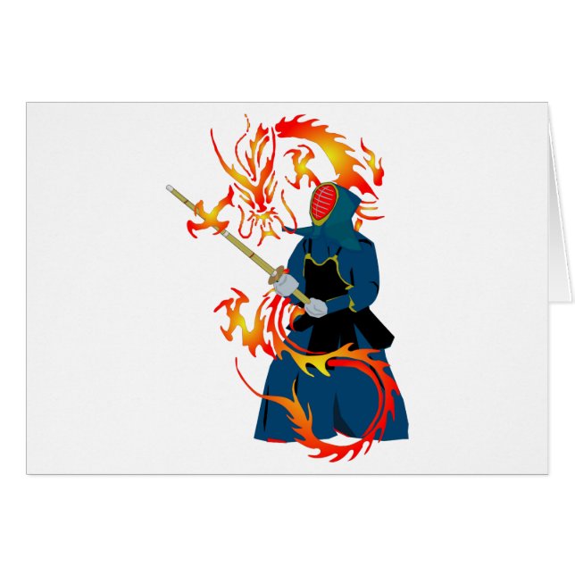 Kendo Sword sman en Fire Dragon (Voorkant Horizontaal)