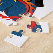 Kendo Sword sman en Fire Dragon Legpuzzel (Zijkant)