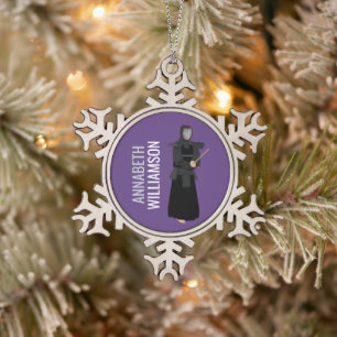 Kendo Tin Sneeuwvlok Ornament