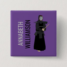 Kendo Vierkante Button 5,1 Cm