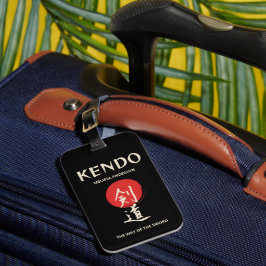 Kendo Vintage Rood Zwart Bagagelabel