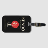 Kendo Vintage Rood Zwart Bagagelabel (Voorkant (horizontaal))