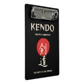 Kendo Vintage Rood Zwart Mini Klembord (Schuin)