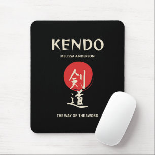 Kendo Vintage Rood Zwart Muismat