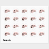 Kendoïstische stem ronde sticker (Vel)