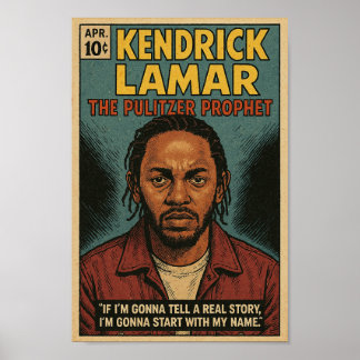 Kendrick Lamar "De Pulitzer Profeet" Comi Poster