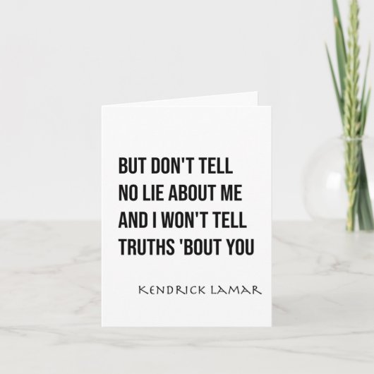 Kendrick Lamar - Euphoria (punchline) Sticker Kaart (Voorkant)