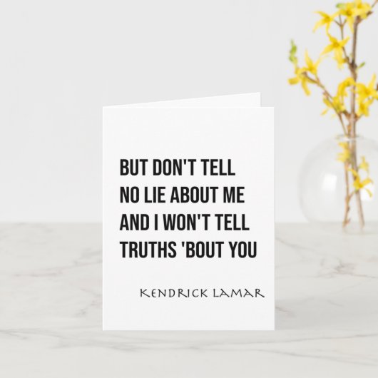 Kendrick Lamar - Euphoria (punchline) Sticker Kaart (Gele Bloem)