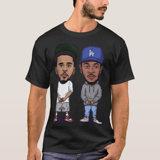 KENDRICK LAMAR JCOLE retro T-shirt (Voorkant)
