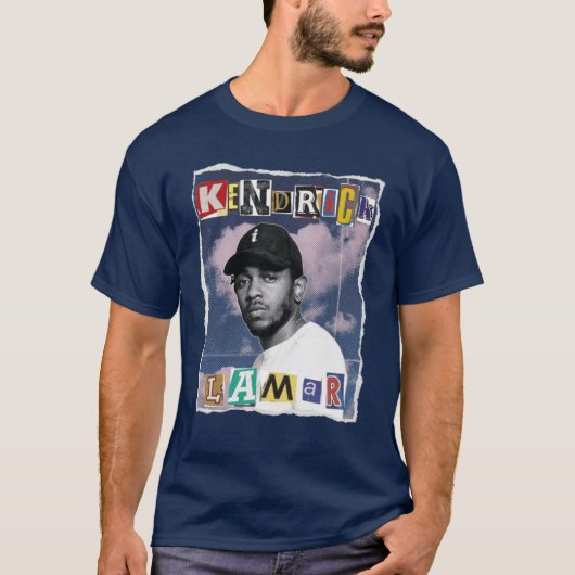 Kendrick Lamar Scrapbook Effect cadeau T-shirt (Voorkant)