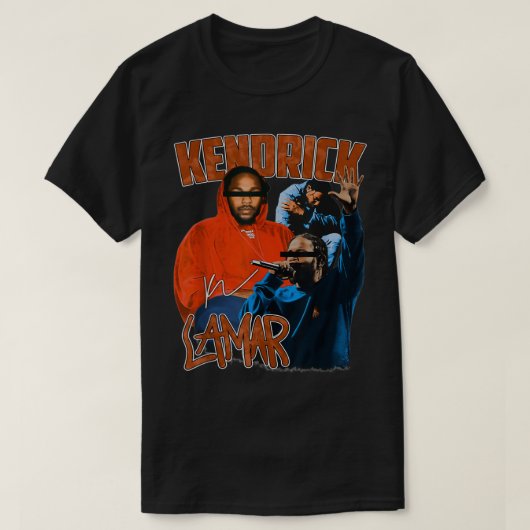 Kendricks Art Lamars Rapper80s 90s T-shirt (Design voorkant)