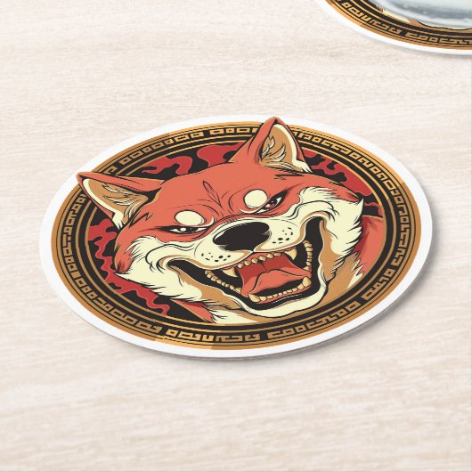 Kendu Inu 010 Ronde Kartonnen Onderzetter (Gebogen)