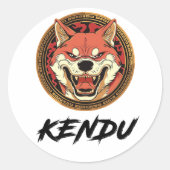 Kendu Inu 018 Ronde Sticker (Voorkant)