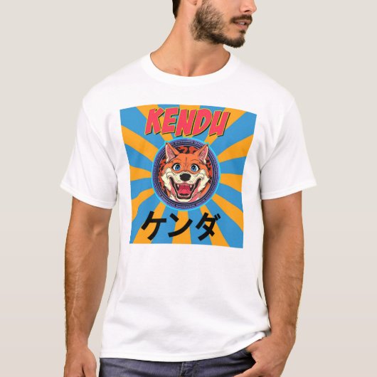 Kendu Inu shirt in Japanse mangastijl (Voorkant)