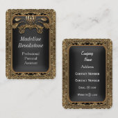 Kendylle Elegant Professional Round Visitekaartje (Voorkant / Achterkant)