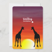 Kenia Africa Wedding Destination Invitation Kaart (Achterkant)