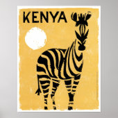 Kenia Africa Zebra Poster (Voorkant)