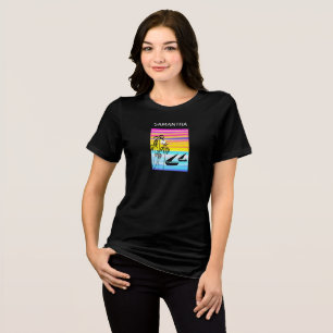 Kenia Afrika Kust Zonsondergang Zeilen T-shirt Tri