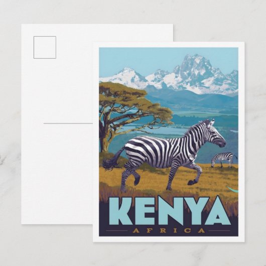 Kenia Afrika Vintage Reizen  Briefkaart (Voorkant / Achterkant)